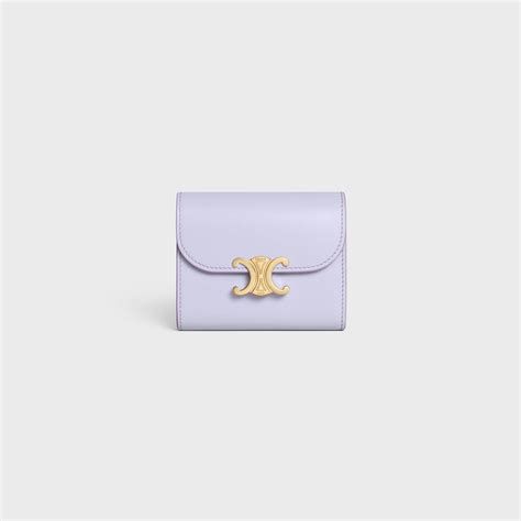 celine triomphe purple|WOMEN'S LUXURY PURPLE TRIOMPHE WALLET AND CARD .